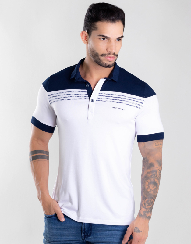 Gola Polo Masculina com Elastano